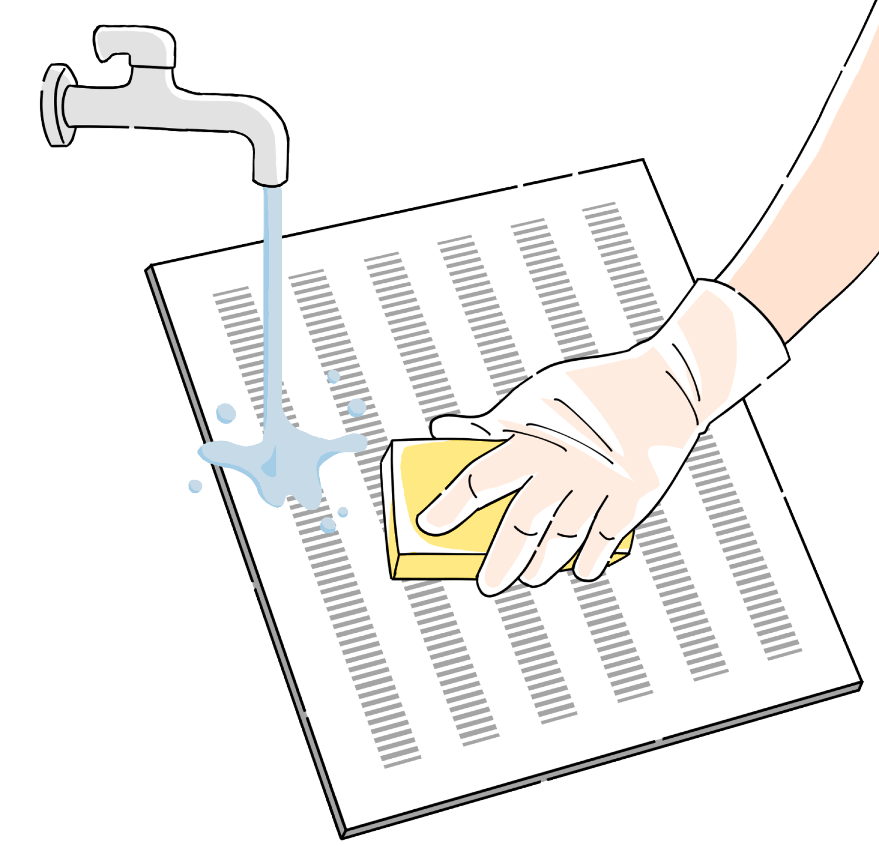 Hydrophilic Coating For Washing Area