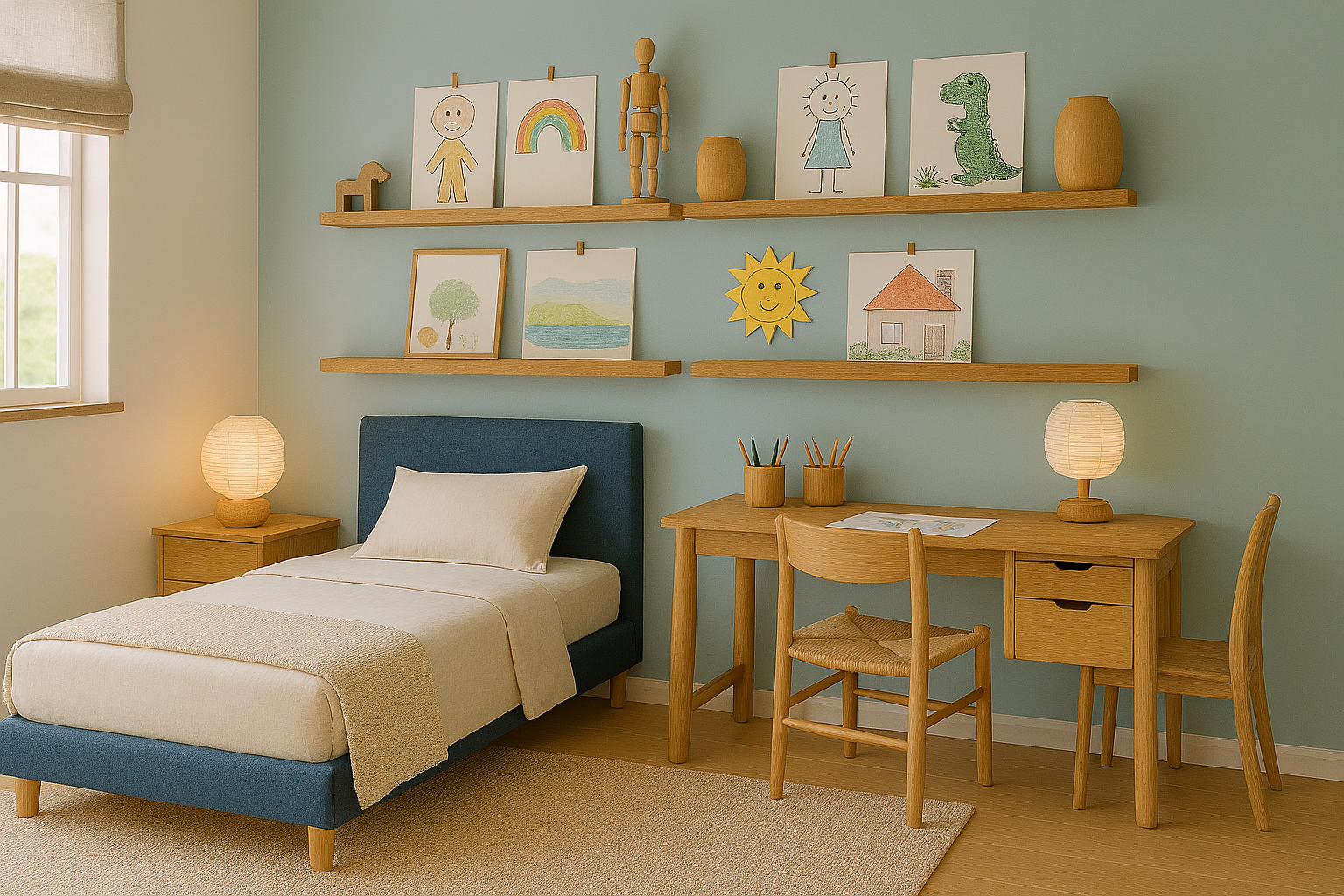 Blue Japandi Boy's Room.png