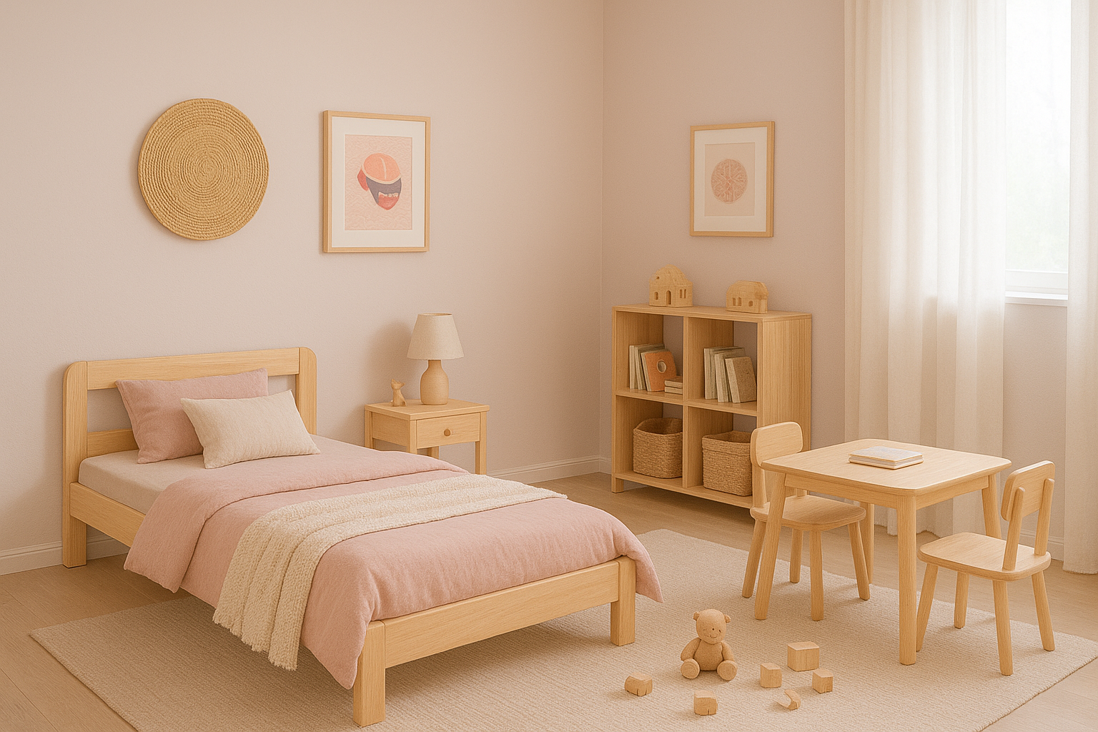 Soft Pink Japandi Girl's Room.png