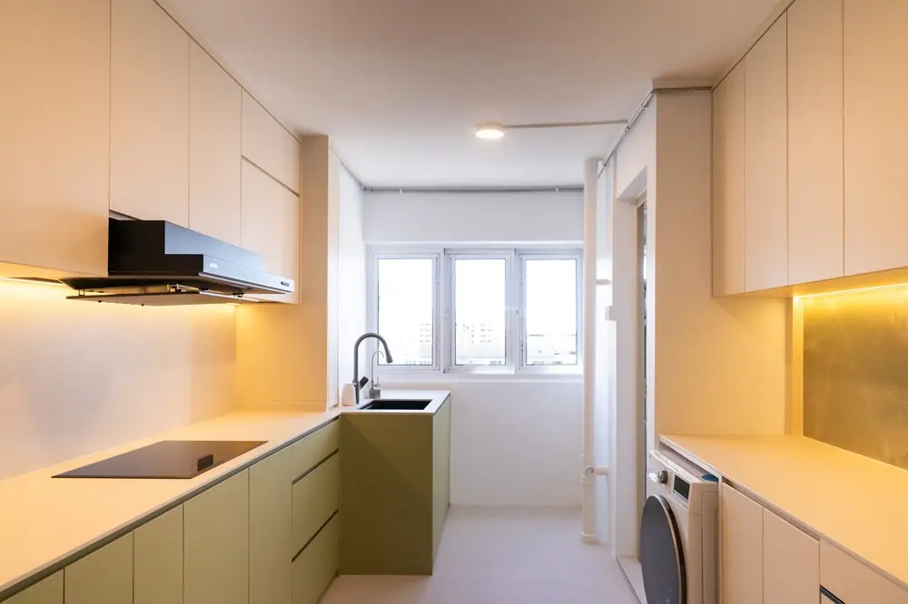 Cohesive Laundry Space in Kitchen.webp
