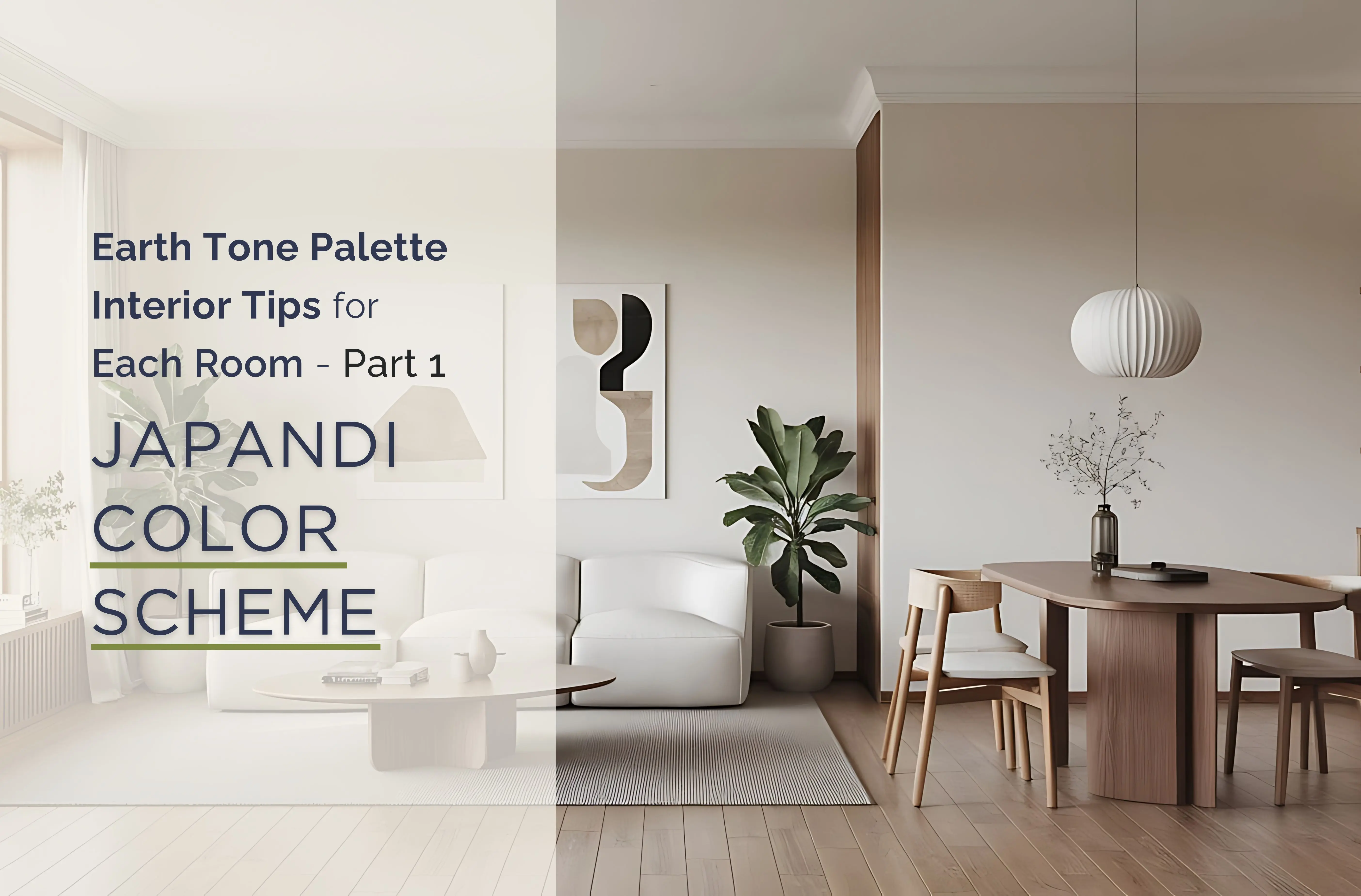 Japandi Color Scheme × Earth Tone Palette Interior Tips for Each Room Part 1