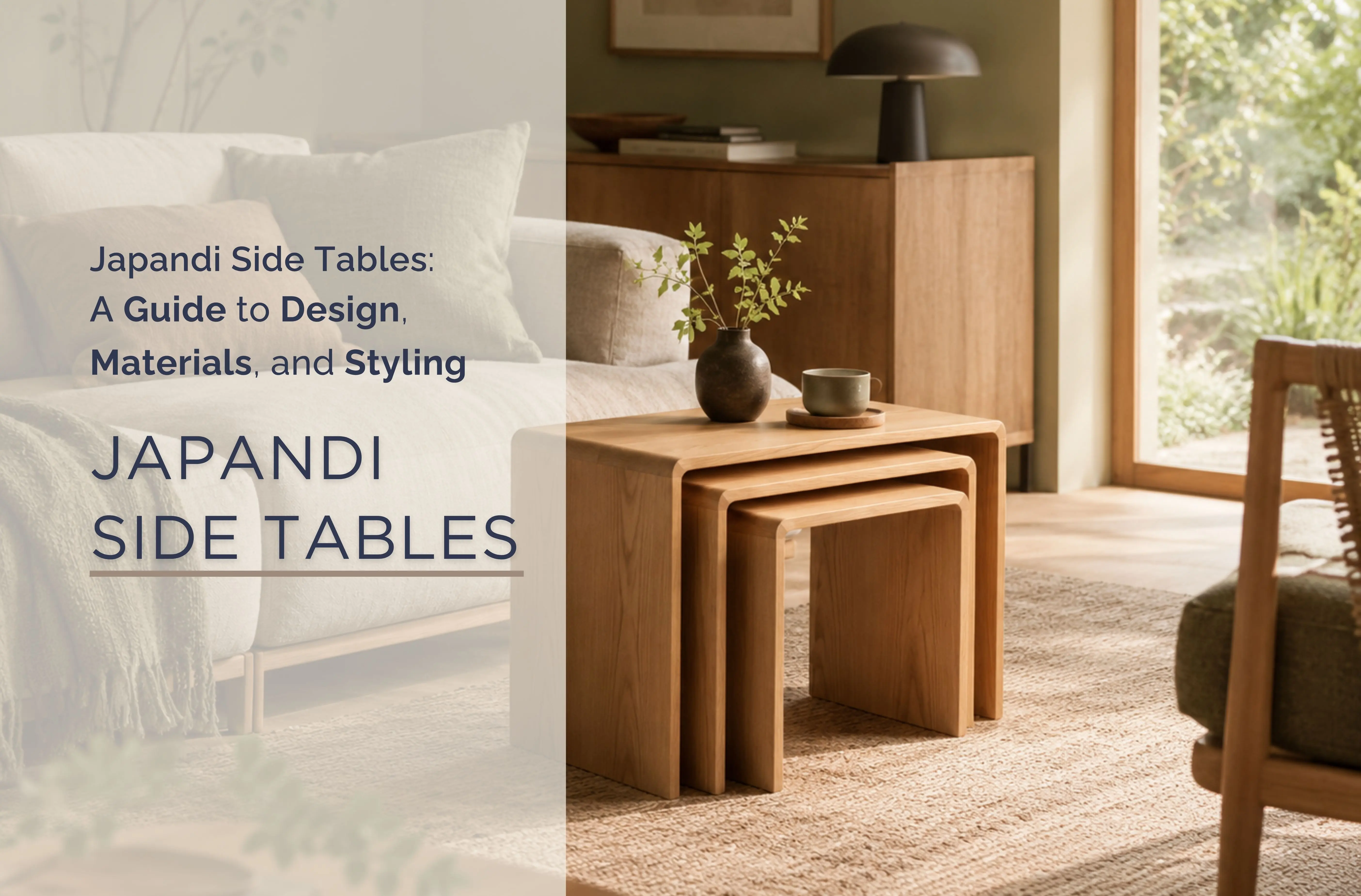 Japandi Side Tables: A Guide to Design, Materials, and Styling