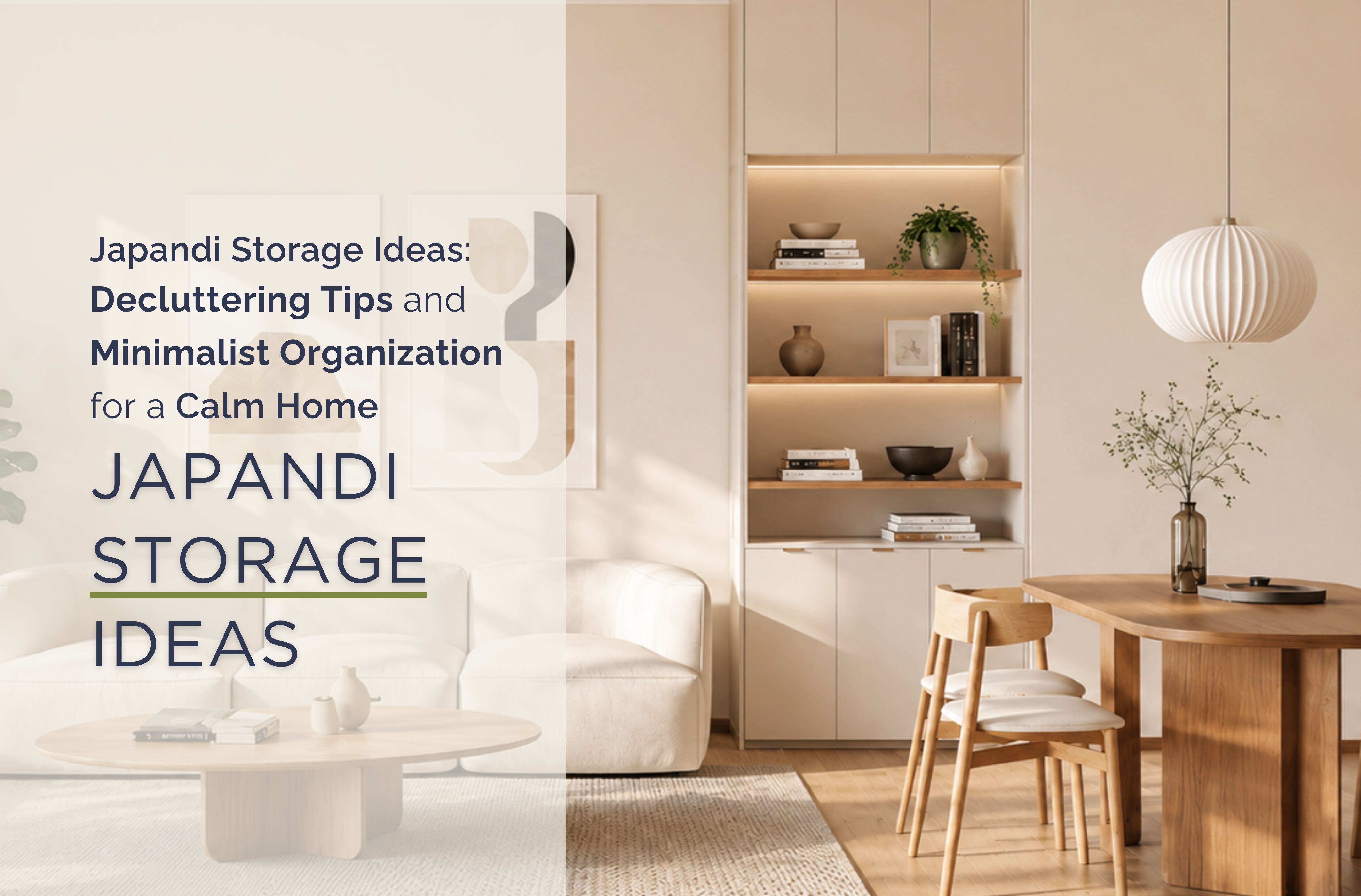 Japandi Storage Ideas: Decluttering Tips and Minimalist Organization for a Calm Home