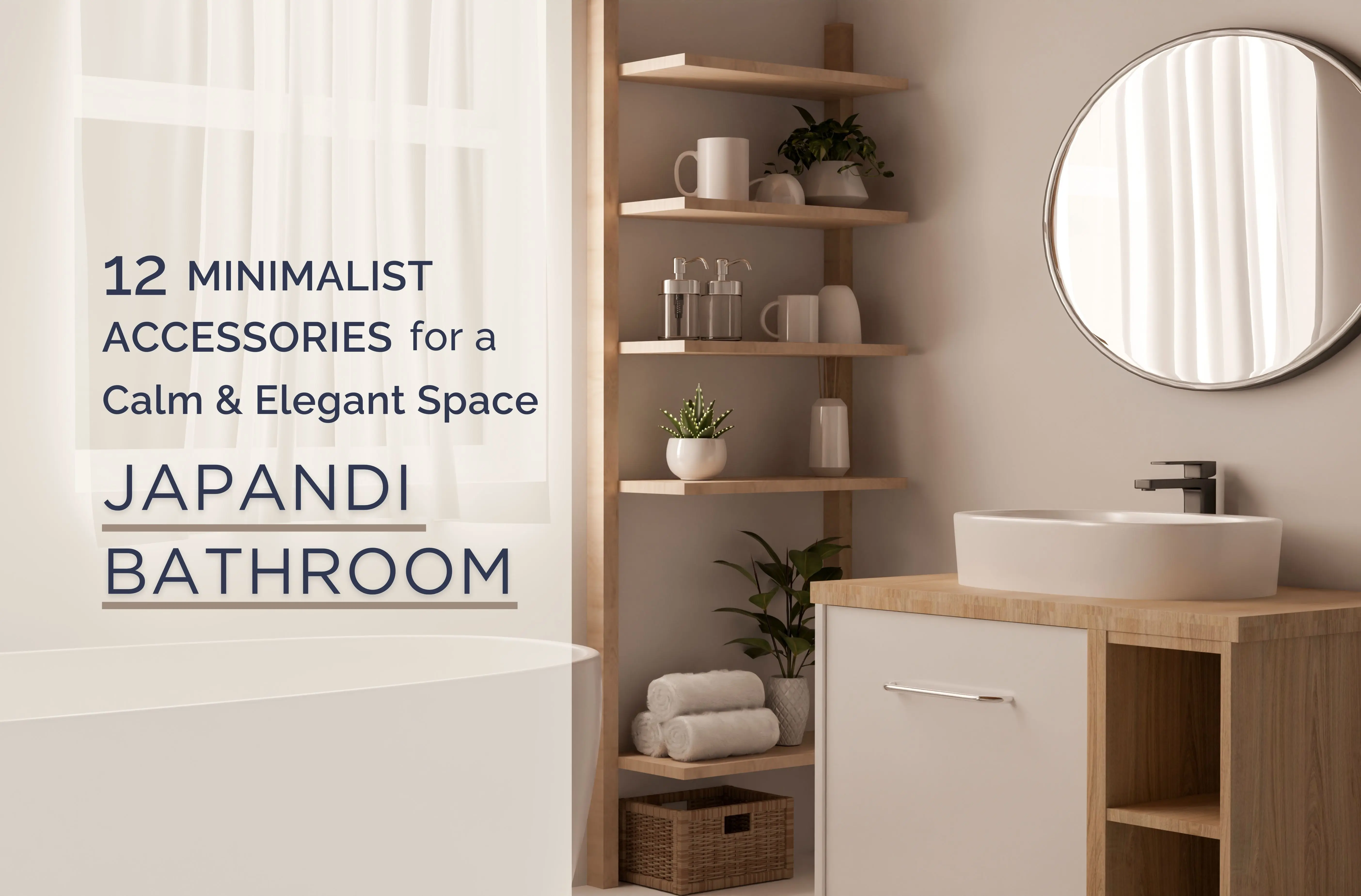 Japandi Bathroom: 12 Minimalist Accessories for a Calm & Elegant Space