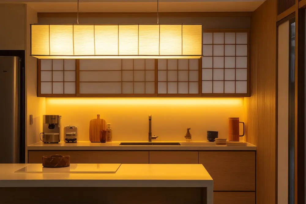 Japandi Kitchen Lighting.webp
