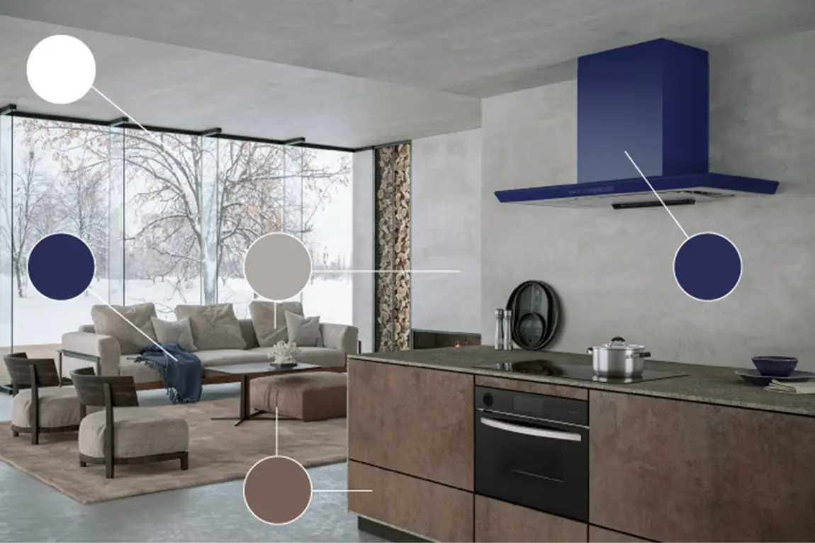 Interior color cordination with colored cooker hood vol.1