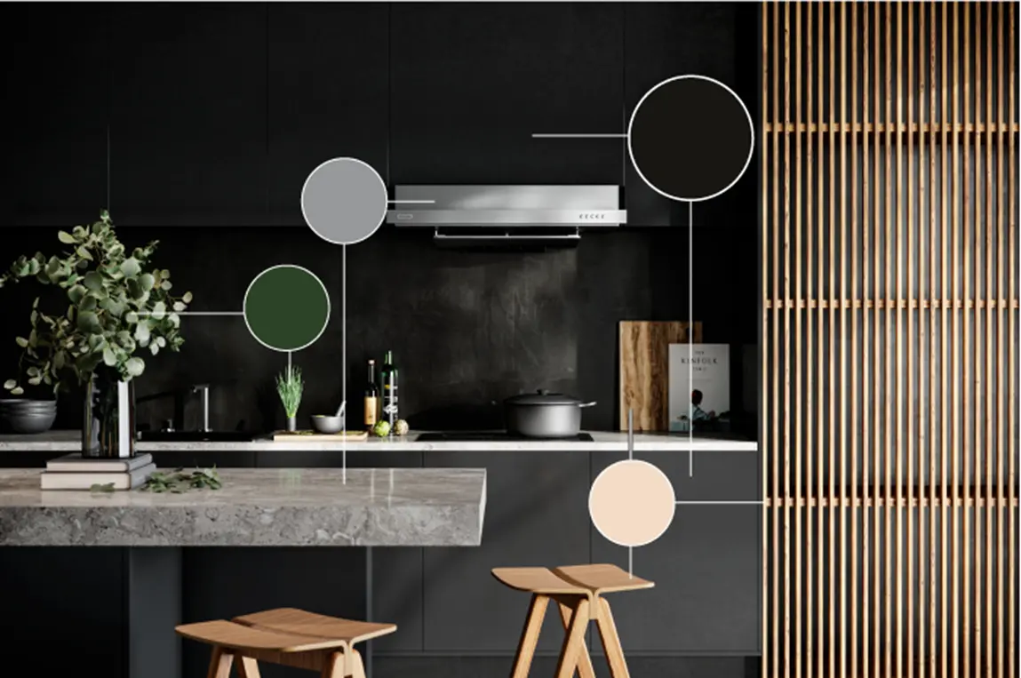 Interior color cordination with colored cooker hood vol.2