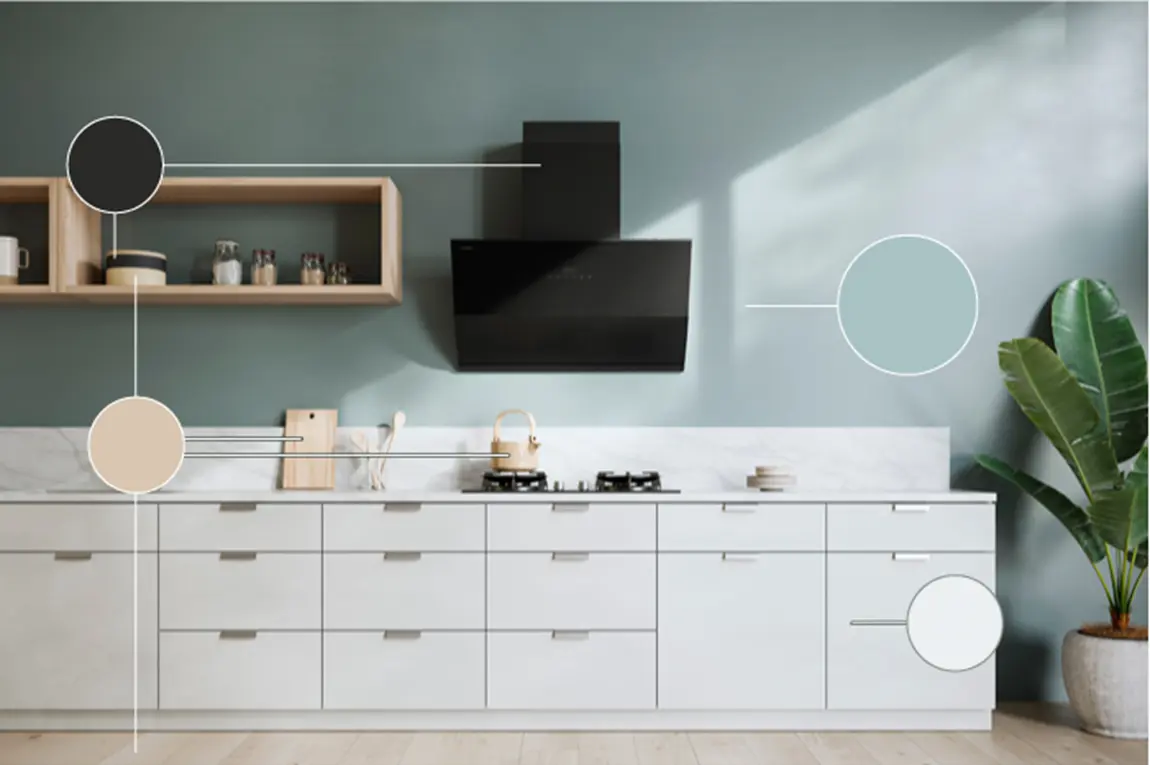 Interior color cordination with colored cooker hood vol.3