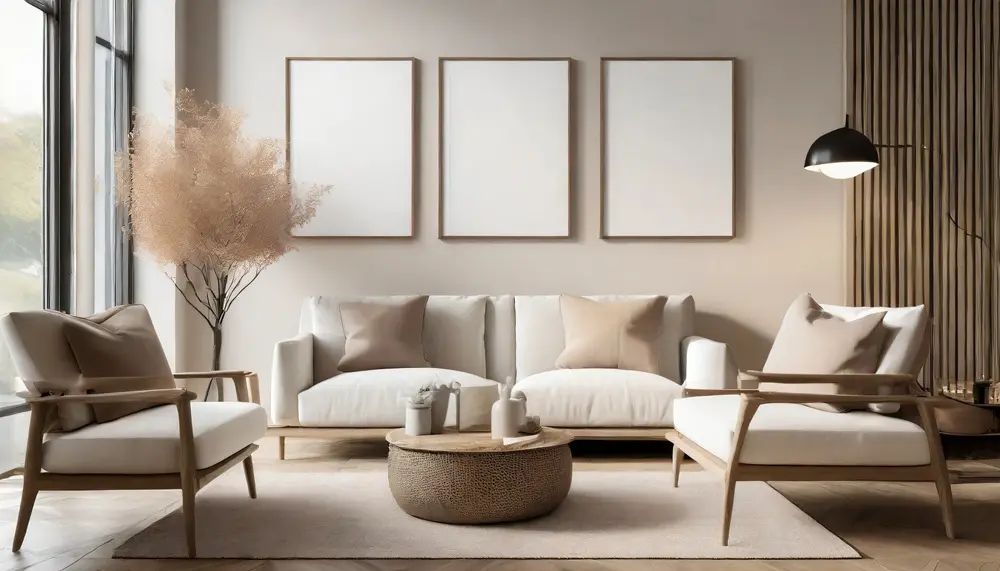 Muted color Japandi sofa サイズ調整.webp