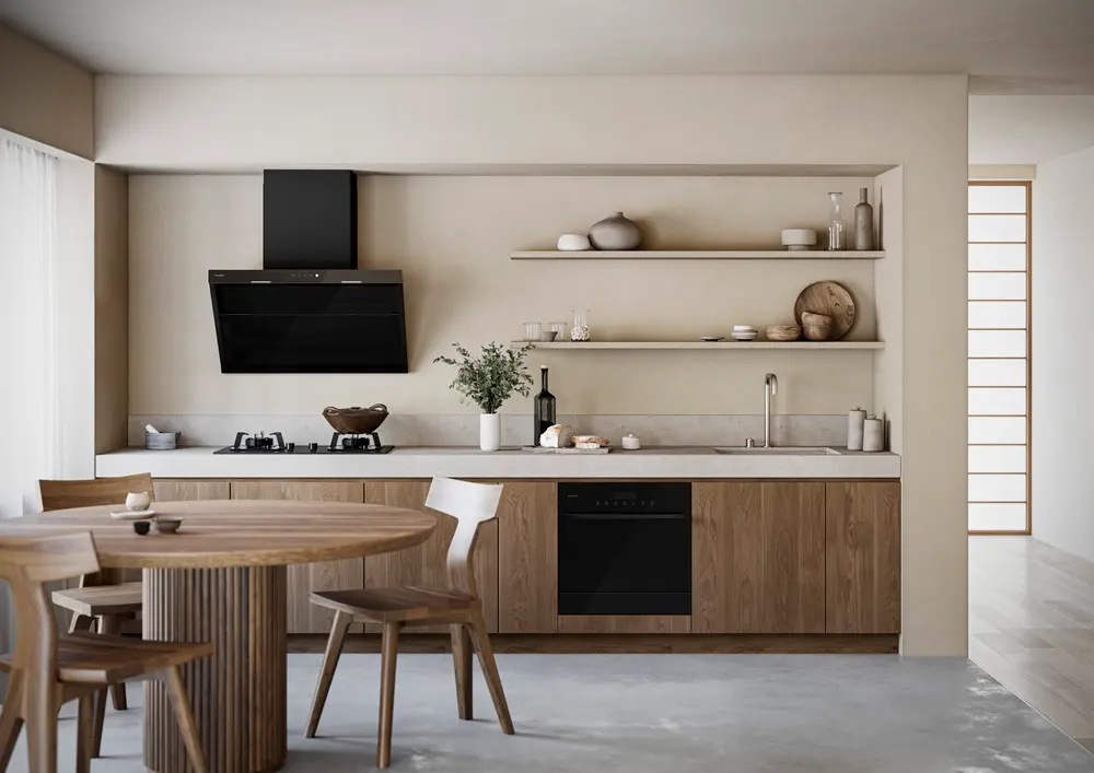 Open Japandi Kitchen Shelving.webp