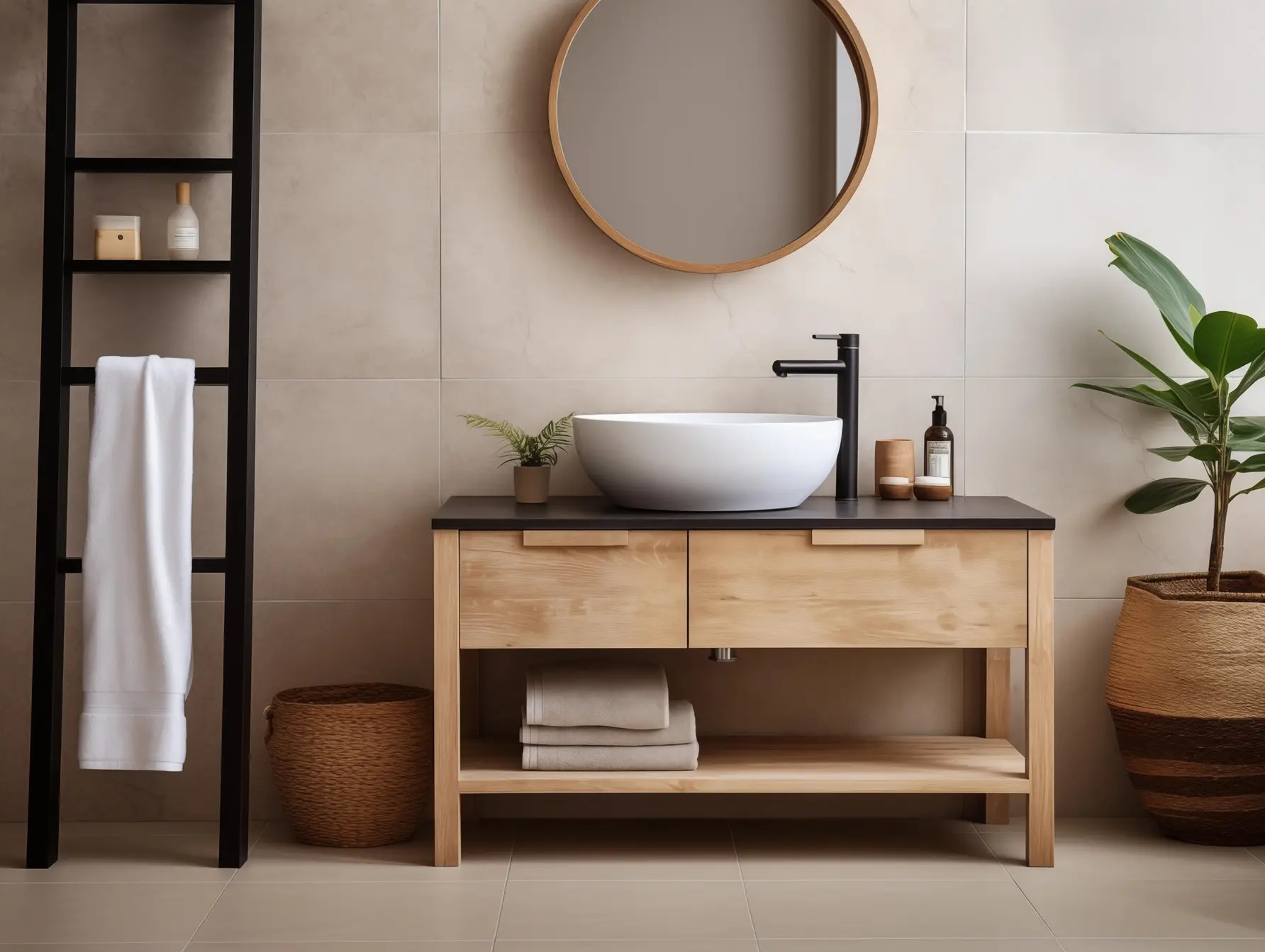 What is a Japandi Powder Room?